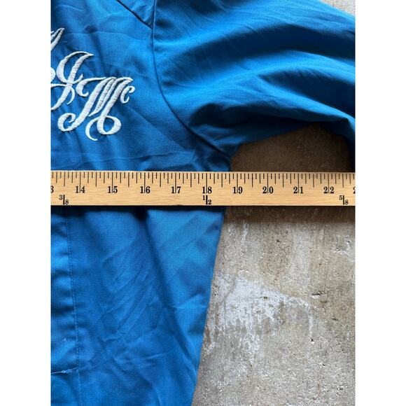 Vintage 1970s 'MJM' Blue Zip Up Womens Jacket Size XS Towncraft Sportswear - Picture 4 of 5